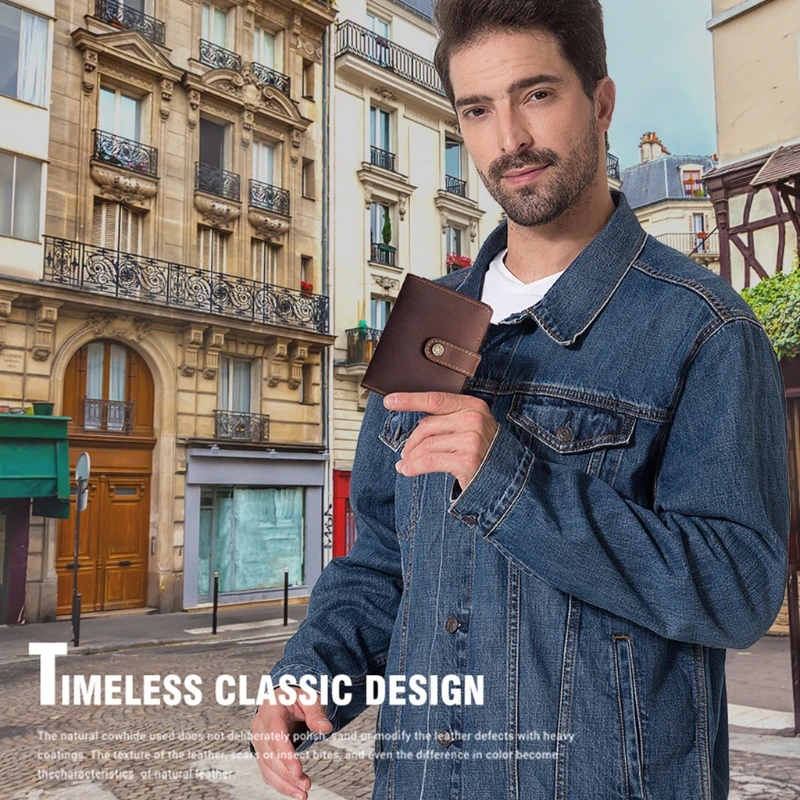 A69C RFID Blocking Leather Bifold Wallet for Men with Coin Pocket Vintage Business Credit Card Holder
A69C RFID Blocking Leather Bifold Wallet for Men with Coin Pocket Vintage Business Credit Card Holder