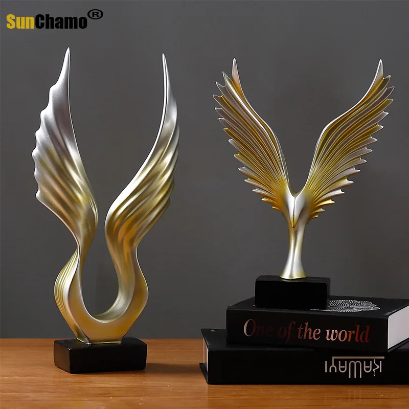 Business Gift Gold Wings Ornament Ktv Office Home Desktop Decoration Carve Wings Statue Resin Figurines Garden Sculptures Craft
Business Gift Gold Wings Ornament Ktv Office Home Desktop Decoration Carve Wings Statue Resin Figurines Garden Sculptures Craft