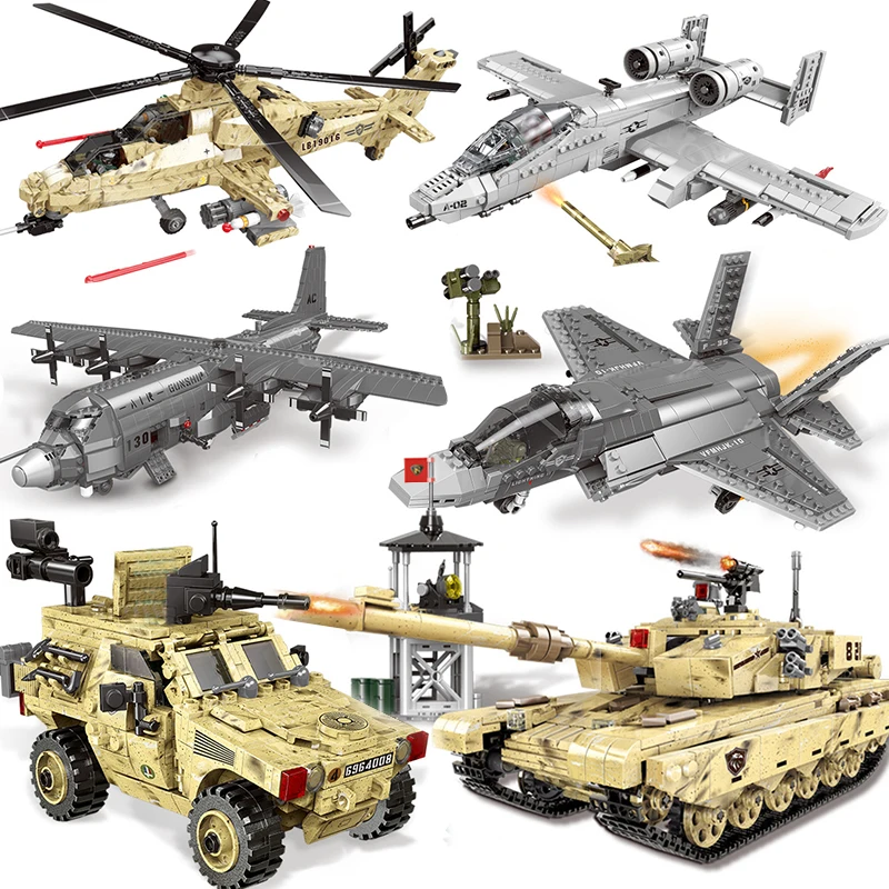 Military WW2 Armored Car Panzer Tank Army Airplanes Aircraft Building Blocks Bricks Helicopters kids Educational Toys For Boys
Military WW2 Armored Car Panzer Tank Army Airplanes Aircraft Building Blocks Bricks Helicopters kids Educational Toys For Boys