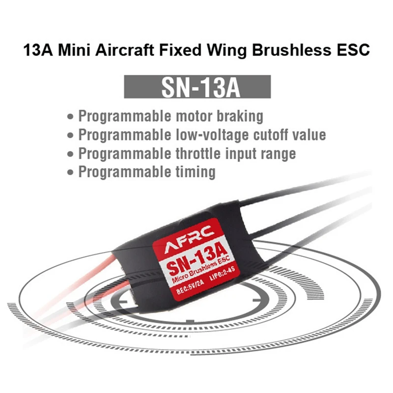 FBIL-AFRC SN-13A Mini Electronic Speed Controller Brushless ESC for RC Fixed Wing Helicopter Model Aircraft DIY
FBIL-AFRC SN-13A Mini Electronic Speed Controller Brushless ESC for RC Fixed Wing Helicopter Model Aircraft DIY