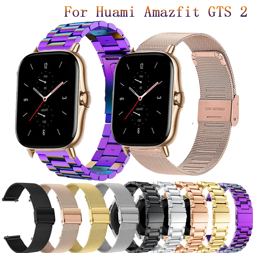 

Milanese Stainless Steel Strap For Xiaomi Huami Amazfit Bip S U Lite GTS 2 Mini GTR 47mm 42mm Bracelet Band 20mm 22mm Watchband