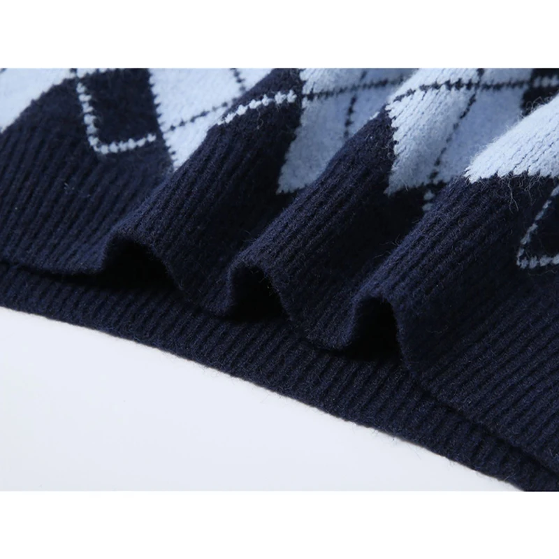 Argyle Pattern Spliced Pullover Knitwear And Sweater Korean Vintage Long Sleeve Oversized 2021 Spring OL Classic Knitted Tops
Argyle Pattern Spliced Pullover Knitwear And Sweater Korean Vintage Long Sleeve Oversized 2021 Spring OL Classic Knitted Tops