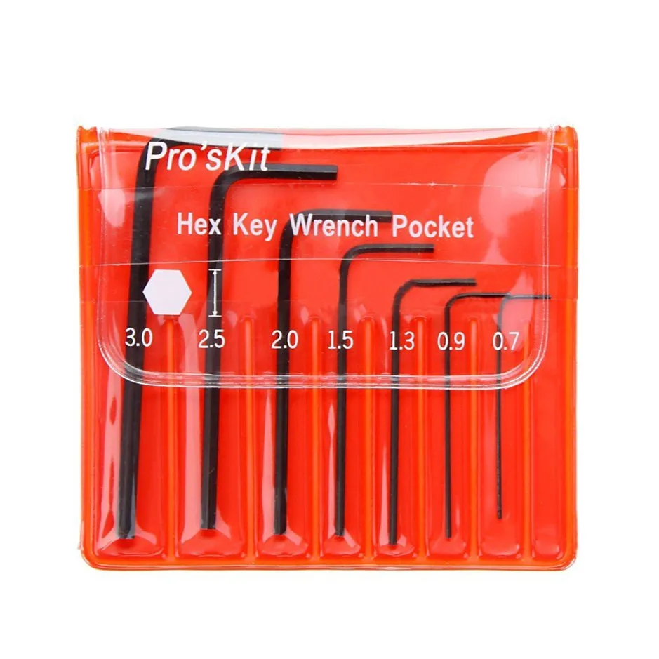 Practical 8PK-022 7Pcs Miniature L Shaped Hex Key Set (0.7,0.9,1.3,1.5,2,2.5,3mm) Hand Tool Kit Wrenches Set Repair
Practical 8PK-022 7Pcs Miniature L Shaped Hex Key Set (0.7,0.9,1.3,1.5,2,2.5,3mm) Hand Tool Kit Wrenches Set Repair