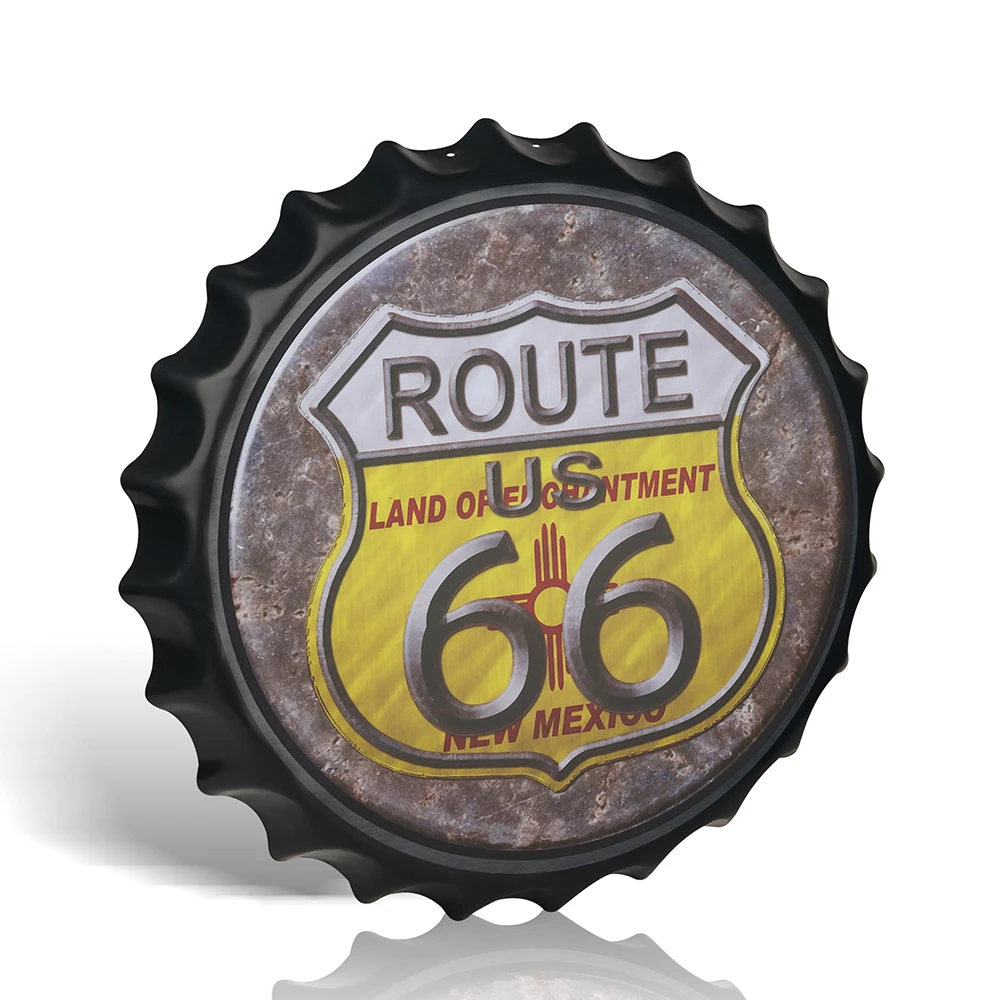 Route 66 Uniqe металлический жестяной знак, знак крышки бутылки, наружный знак двора, деловой знак
Route 66 Uniqe металлический жестяной знак, знак крышки бутылки, наружный знак двора, деловой знак