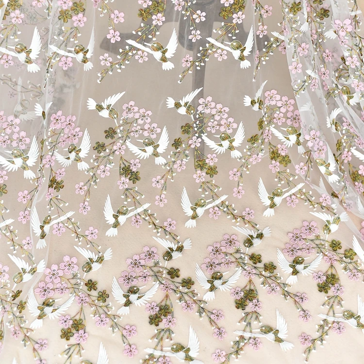 Exquisite 3D Flower Bird Gold Thread Embroidery Mesh Lace Net Yarn Tulle Fabric For DIY Dress Skirt Clothing By TheYard
Exquisite 3D Flower Bird Gold Thread Embroidery Mesh Lace Net Yarn Tulle Fabric For DIY Dress Skirt Clothing By TheYard