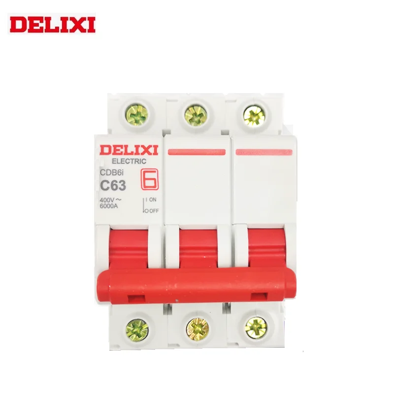 

DELIXI миниатюрный автоматический выключатель MCB CDB6i 6KA 3P Тип C 230V/400V 1A 2A 3A 4A 6A 10A 16A 20A 25A 32A 40A 50A 63A