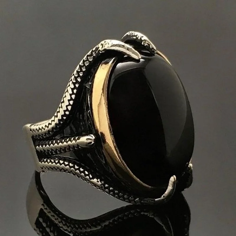 Fashion Elegant Women Black Onyx Ring Exquisite 925 Sterling Silver Black Gemstone Engagement Ring Wedding Jewelry
Fashion Elegant Women Black Onyx Ring Exquisite 925 Sterling Silver Black Gemstone Engagement Ring Wedding Jewelry