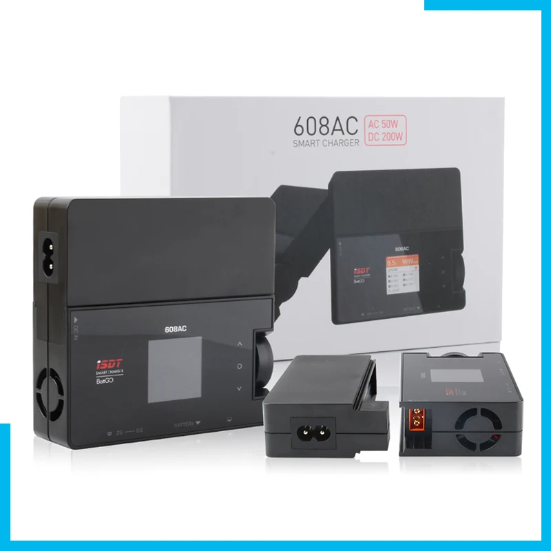 ISDT 608AC AC 60W DC 200W 8A BattGo Smart Battery Charger Discharger with Detachable Power Supply
ISDT 608AC AC 60W DC 200W 8A BattGo Smart Battery Charger Discharger with Detachable Power Supply