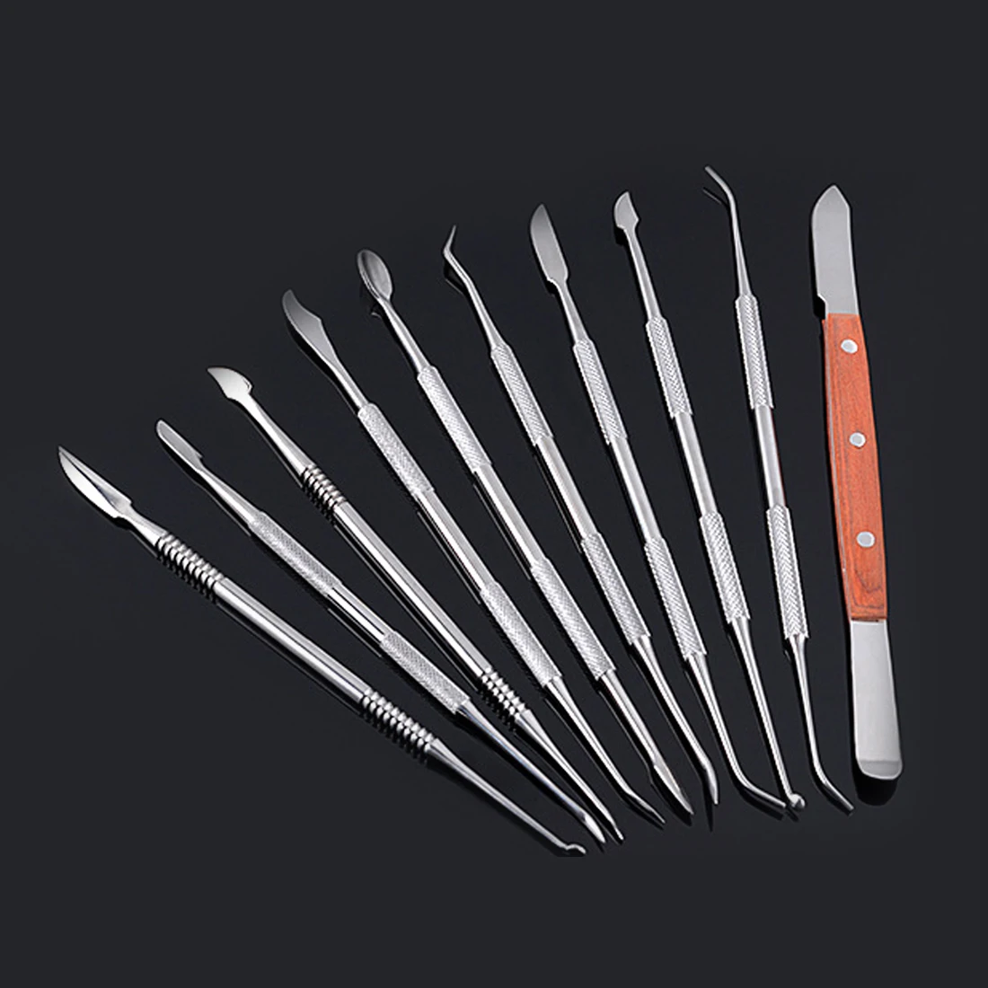10-Piece Dental Tool Wax Carving Tool Preparation Spatula Plaster Knife Practical Stainless Steel Tooth Multi-Function Tool
10-Piece Dental Tool Wax Carving Tool Preparation Spatula Plaster Knife Practical Stainless Steel Tooth Multi-Function Tool