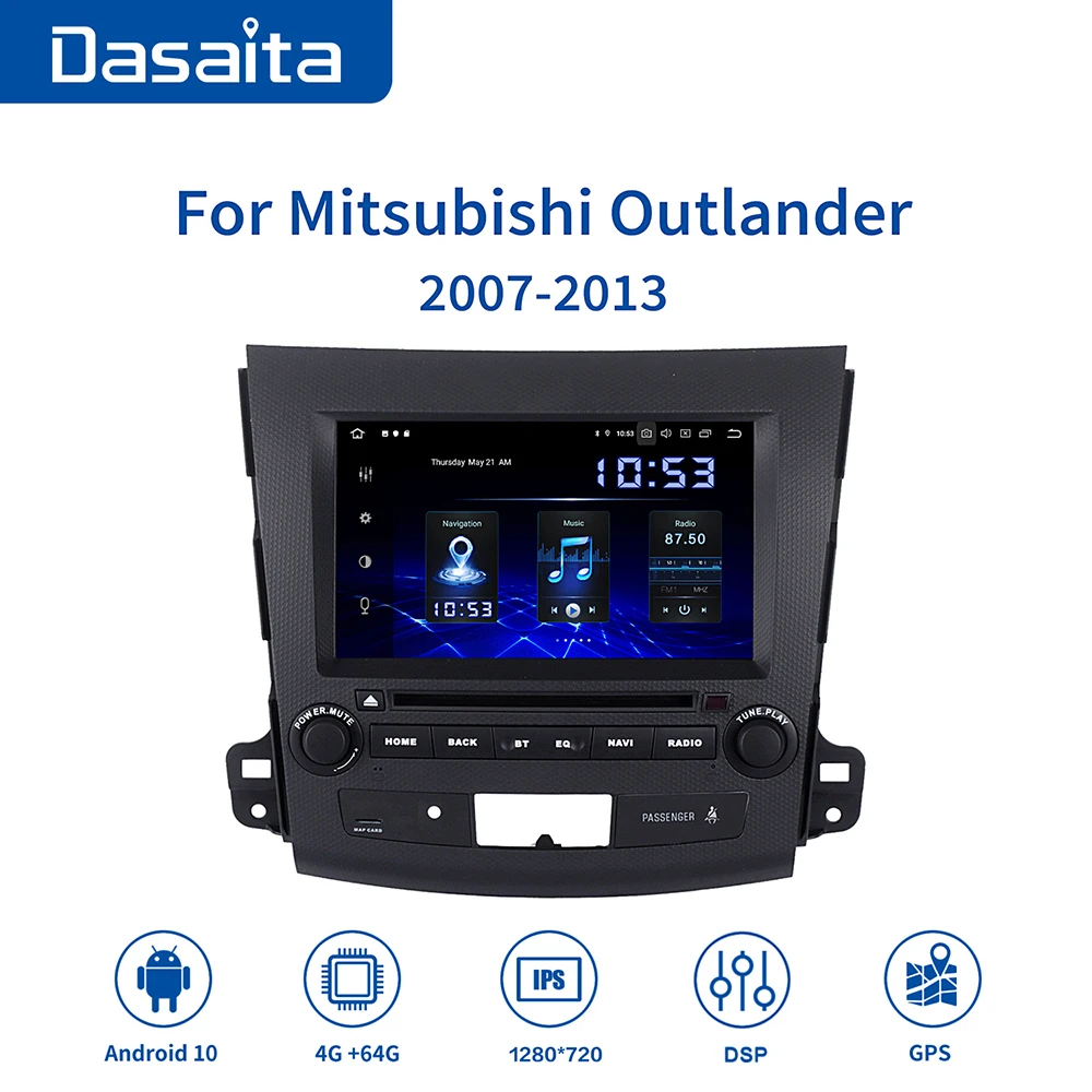 Автомагнитола Dasaita, мультимедийный плеер на Android 10, с 8 "экраном, для Mitsubishi Outlander 2007-2013, Типоразмер 1 Din
Автомагнитола Dasaita, мультимедийный плеер на Android 10, с 8 "экраном, для Mitsubishi Outlander 2007-2013, Типоразмер 1 Din