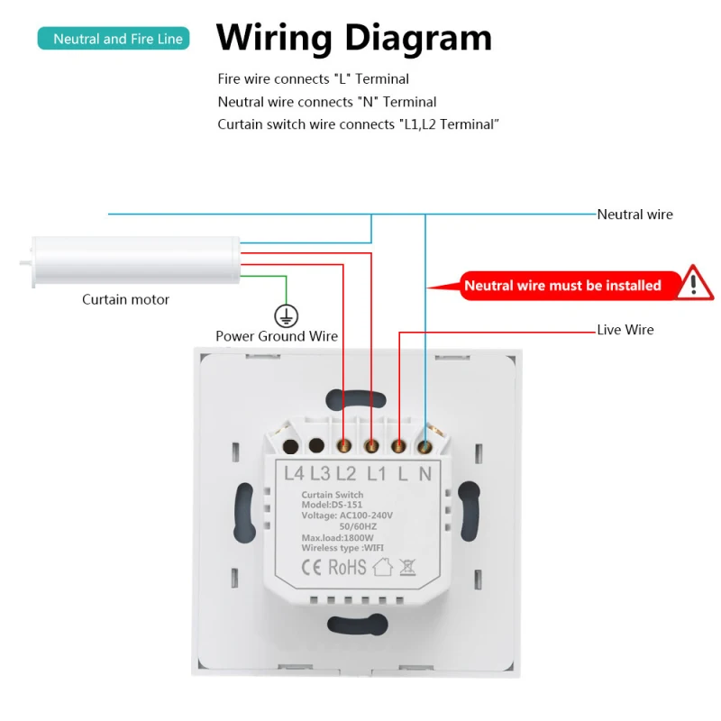 Tuya Smart Life WiFi Smart Curtain Switch Blind Motor Switch Smart Home Alexa Google Home Compatible
Tuya Smart Life WiFi Smart Curtain Switch Blind Motor Switch Smart Home Alexa Google Home Compatible