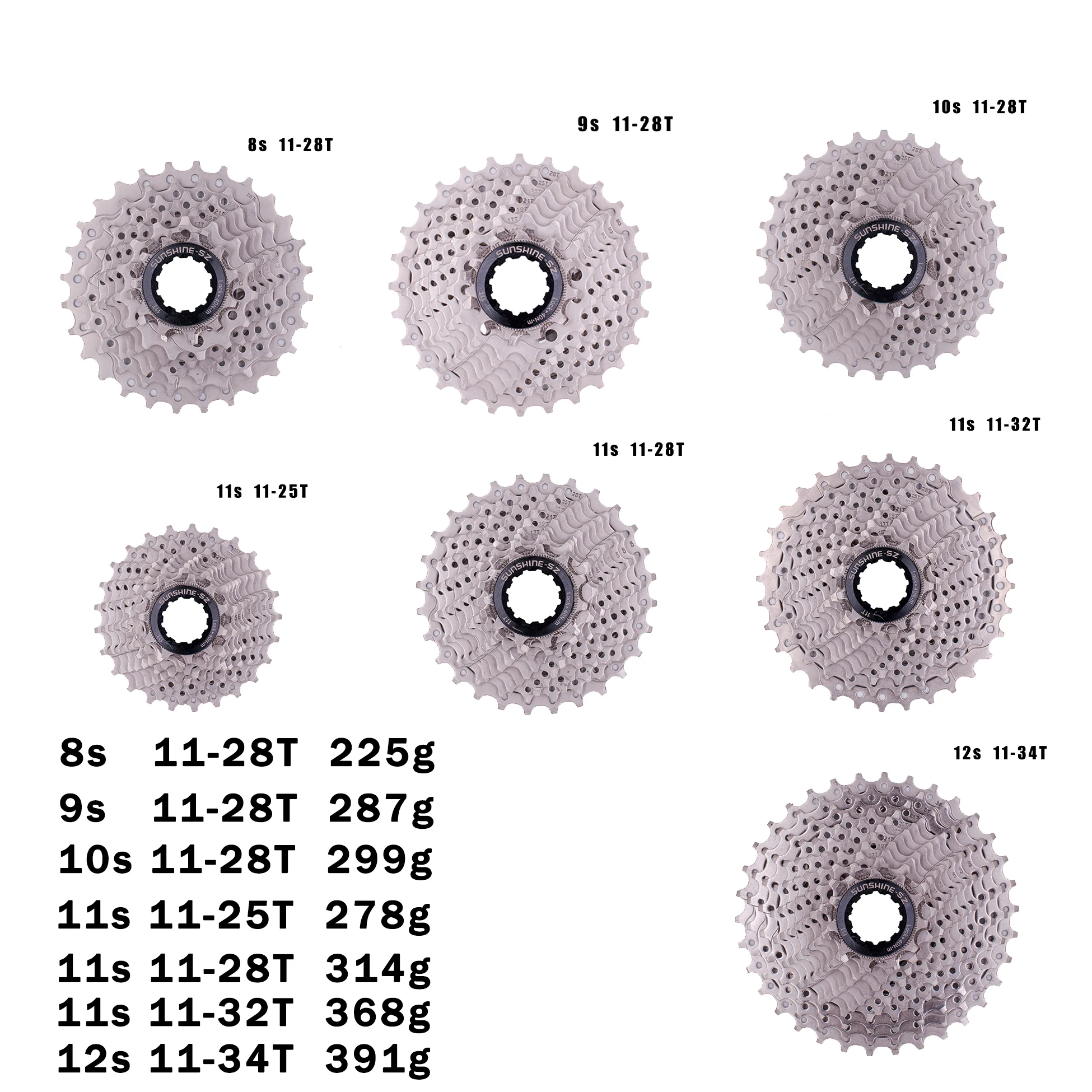 Road Bicycle Freewheel 8 9 10 11 12 s Speed Velocidade 11-25/28T/32T/34T Bicycle Cassette Freewheel Sprocket for SHIMANO
Road Bicycle Freewheel 8 9 10 11 12 s Speed Velocidade 11-25/28T/32T/34T Bicycle Cassette Freewheel Sprocket for SHIMANO