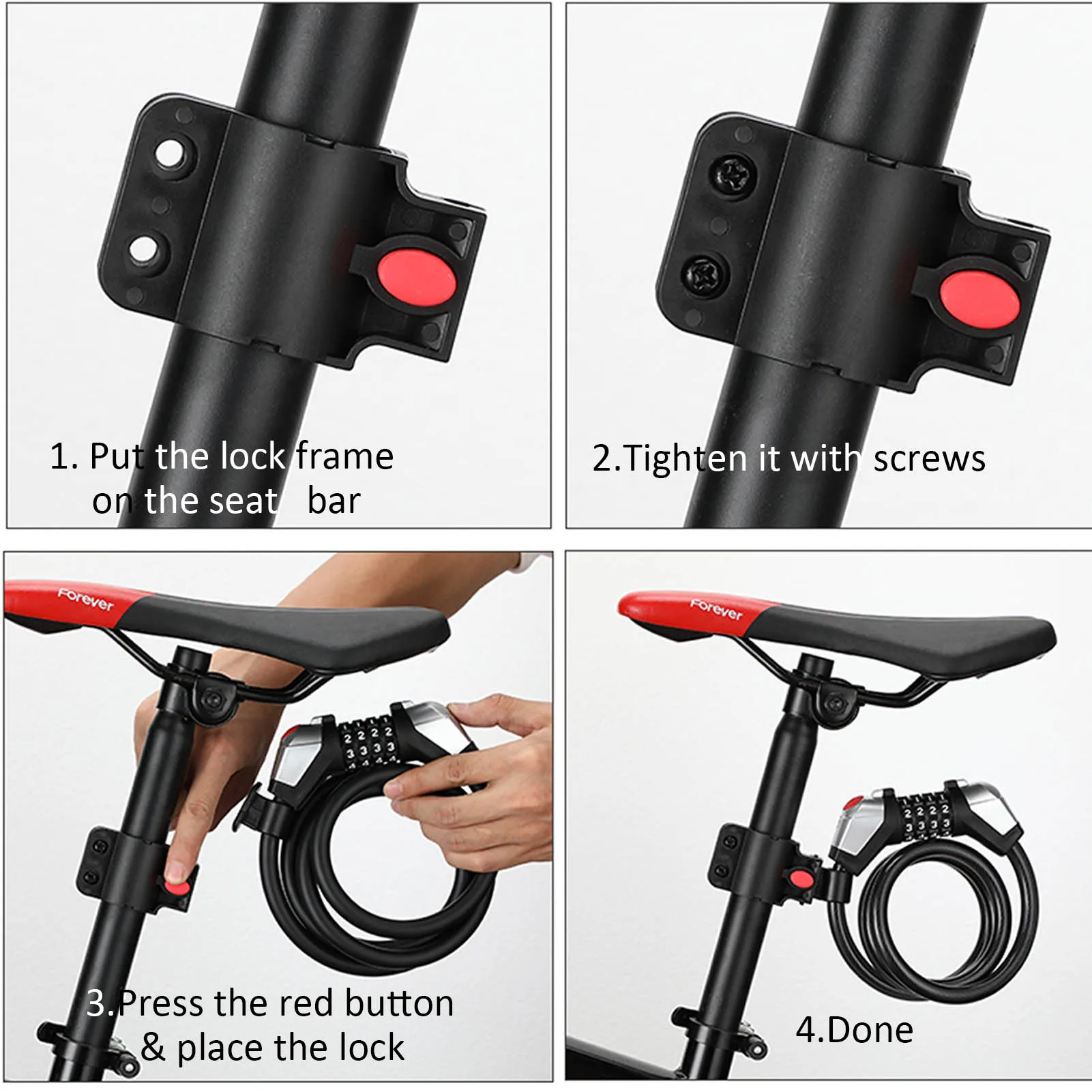 Bike Lock Security Anti-theft Lock Secure 4 Digit Coiled Cable Lock Mountain Bike Road Bike MTB Bicycle Accessories Durable 2021
Bike Lock Security Anti-theft Lock Secure 4 Digit Coiled Cable Lock Mountain Bike Road Bike MTB Bicycle Accessories Durable 2021