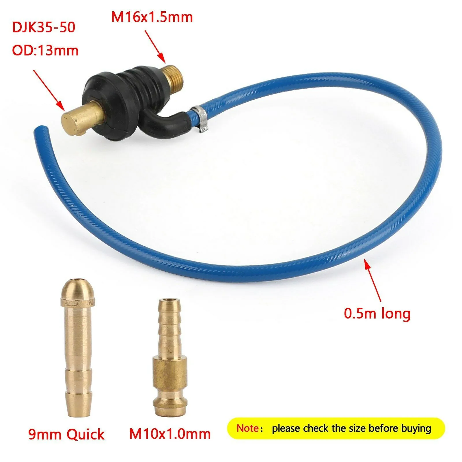 TIG Torch Power Gas Adaptor 35-50 12mm M10 Gas For M16 X 1.5mm WP-17/18/26 Welding Torch Accessories
TIG Torch Power Gas Adaptor 35-50 12mm M10 Gas For M16 X 1.5mm WP-17/18/26 Welding Torch Accessories