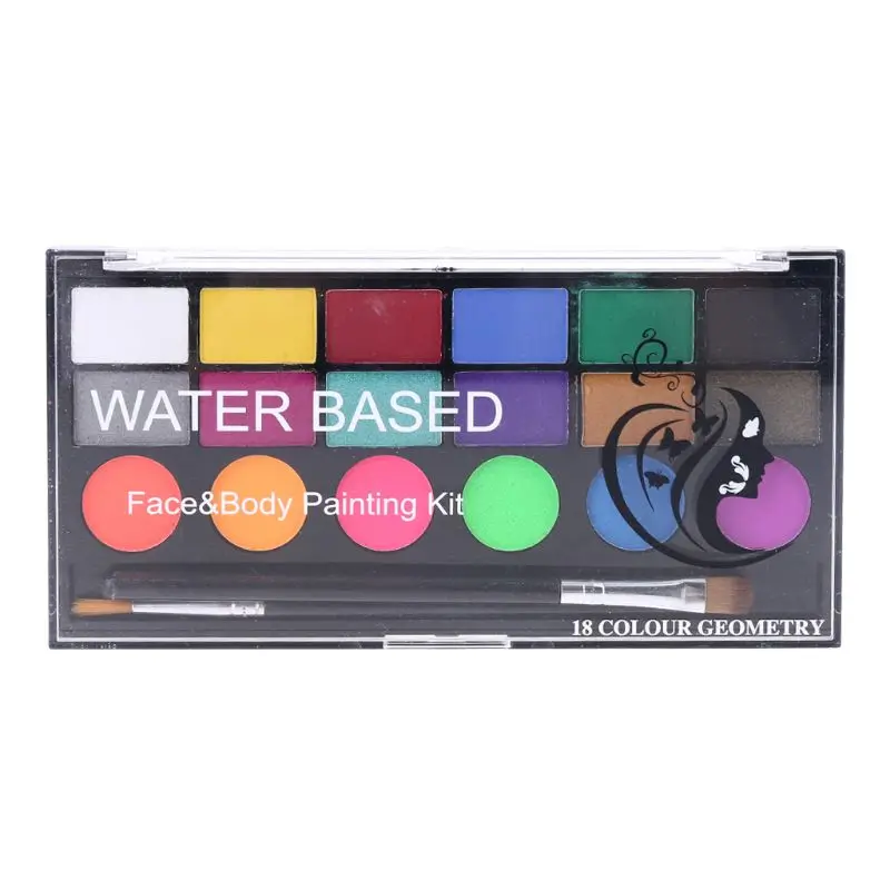 18 Colors Face Painting Body Makeup Non Toxic Safe Water Paint Halloween Party 203B
18 Colors Face Painting Body Makeup Non Toxic Safe Water Paint Halloween Party 203B