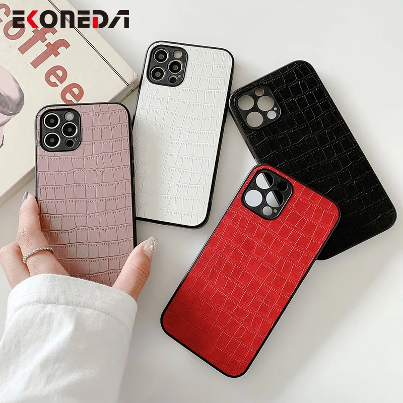 EKONEDA Crocodile PU Case For iPhone 12 11 Pro XS Max X XR 7 8 Plus Protective Case Plain Leather Phone Back Cover
EKONEDA Crocodile PU Case For iPhone 12 11 Pro XS Max X XR 7 8 Plus Protective Case Plain Leather Phone Back Cover