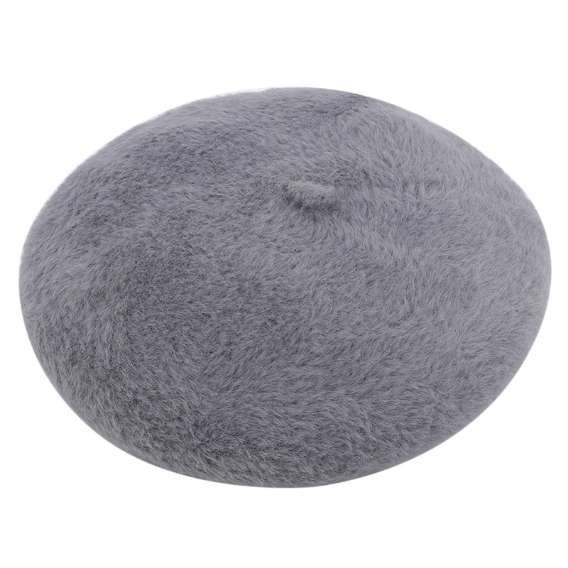 Women Rabbit Fur Knitted Berets Hats Casual Solid Color Autumn Girl Winter Hat Female Bonnet Caps Boina Feminino 
Women Rabbit Fur Knitted Berets Hats Casual Solid Color Autumn Girl Winter Hat Female Bonnet Caps Boina Feminino