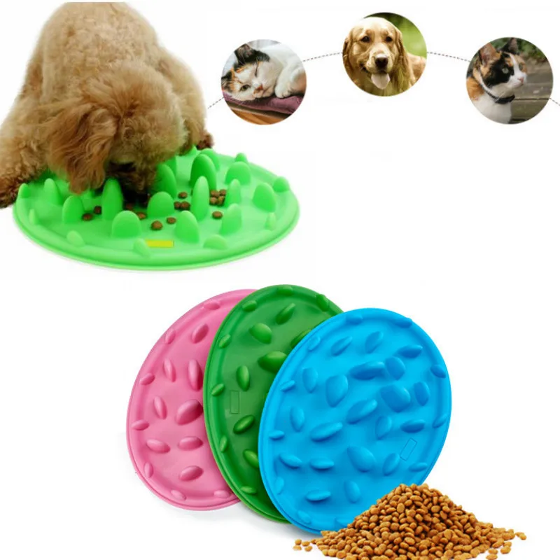 

Принадлежности для домашних животных для Кормления Собаки Еда тарелка силиконовые щенок замедленное Питание Кормление блюдо для собак, то...