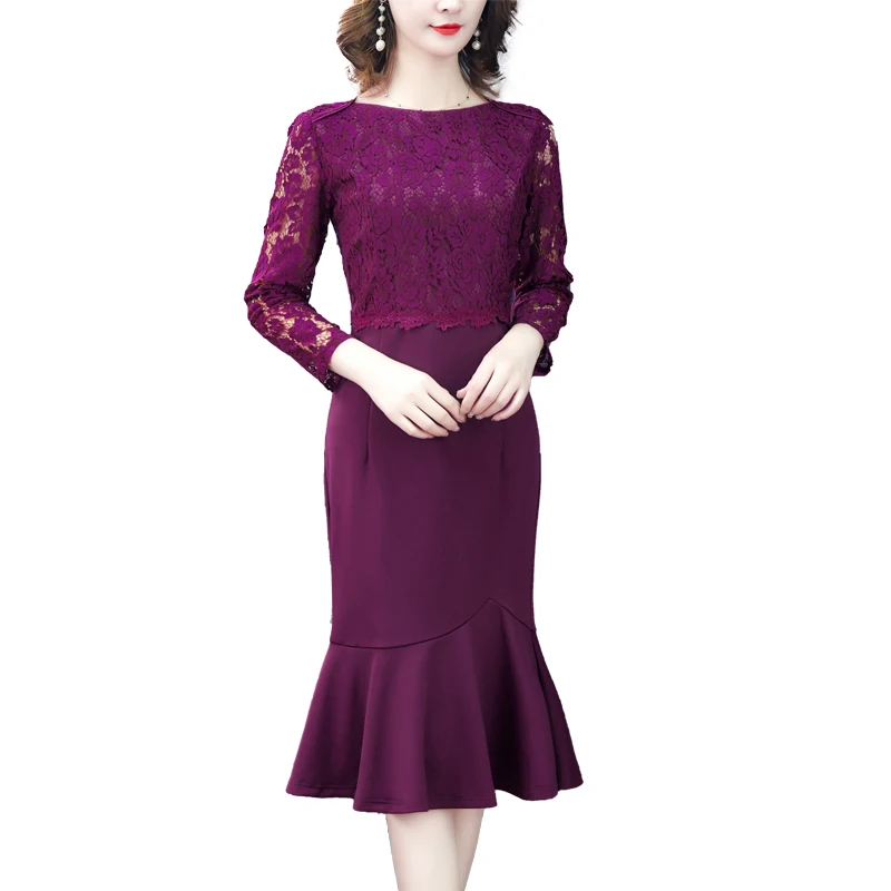 Women Vintage Round Neck Zipper Lace Dress Casual A-Line Autumn Winter Fashion Party Classic Long Sleeve Mid dress
Women Vintage Round Neck Zipper Lace Dress Casual A-Line Autumn Winter Fashion Party Classic Long Sleeve Mid dress