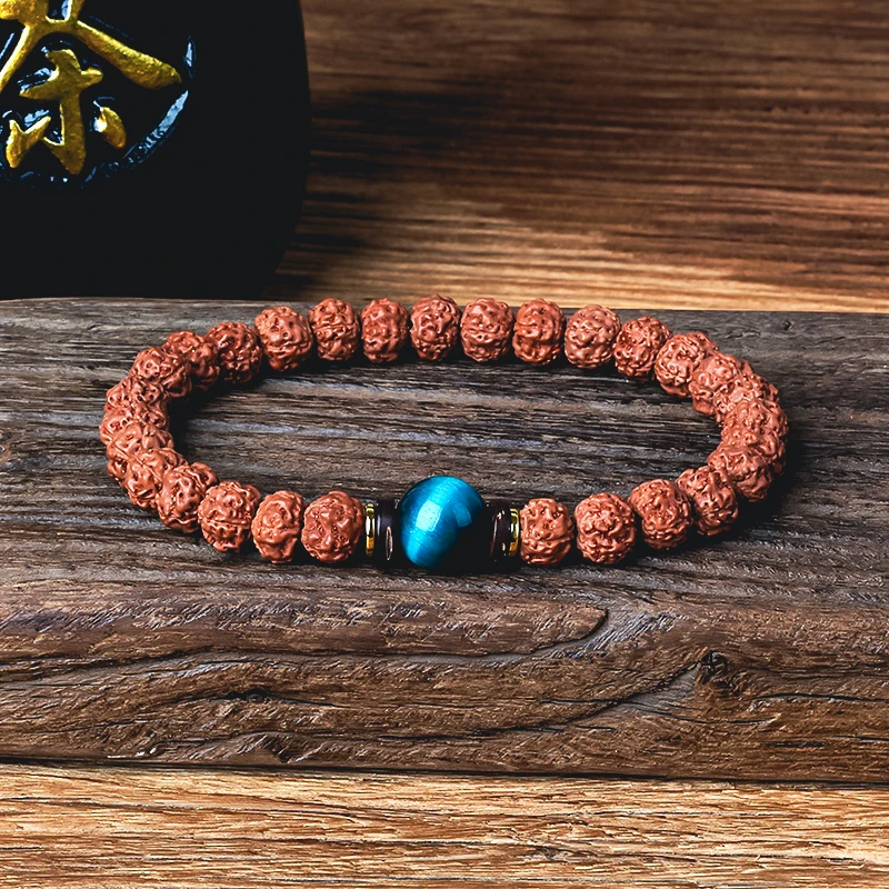 Nature Tiger Eye Rudraksha Bracelets Original Vajra Bodhi Mala Bead Bracelets Women Meditation Prayer Tibetan Buddhism Jewelry
Nature Tiger Eye Rudraksha Bracelets Original Vajra Bodhi Mala Bead Bracelets Women Meditation Prayer Tibetan Buddhism Jewelry