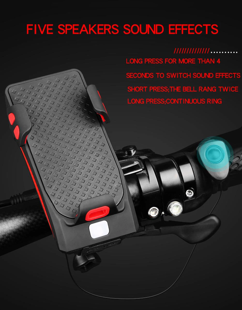 3 In 1 Bike Light USB Highlight Bicycle Phone Holder Light Cycling Horn Led Light Power Bank Mobile Phone Bracket Rechargeable
3 In 1 Bike Light USB Highlight Bicycle Phone Holder Light Cycling Horn Led Light Power Bank Mobile Phone Bracket Rechargeable