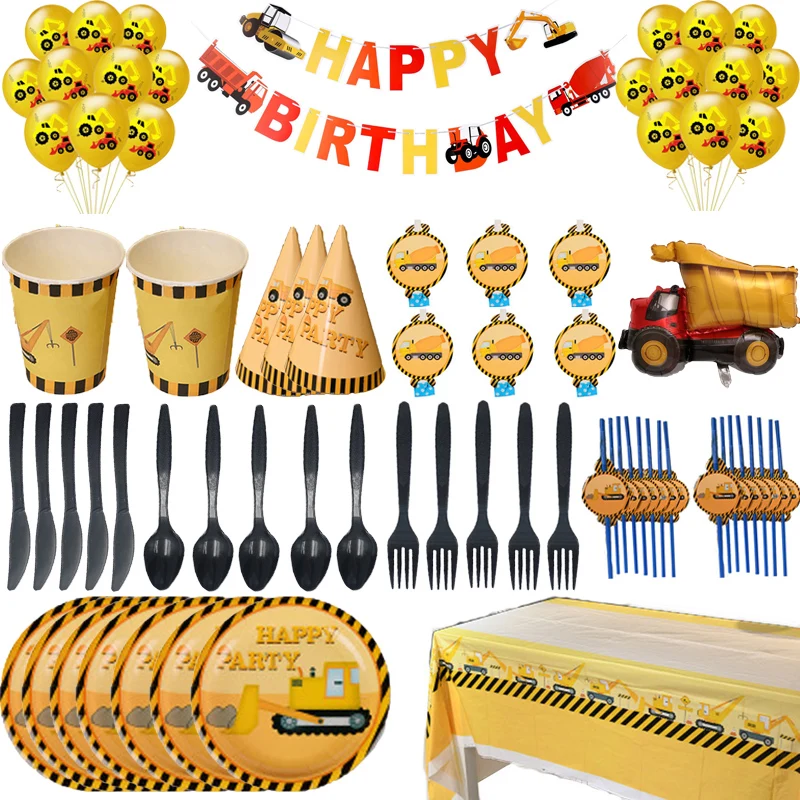 Constuction Vehicle Series Disposable Tableware Set Plates Cups Kids Gifts Baby Shower Kids Birthday Decorations Party Supplies
Constuction Vehicle Series Disposable Tableware Set Plates Cups Kids Gifts Baby Shower Kids Birthday Decorations Party Supplies