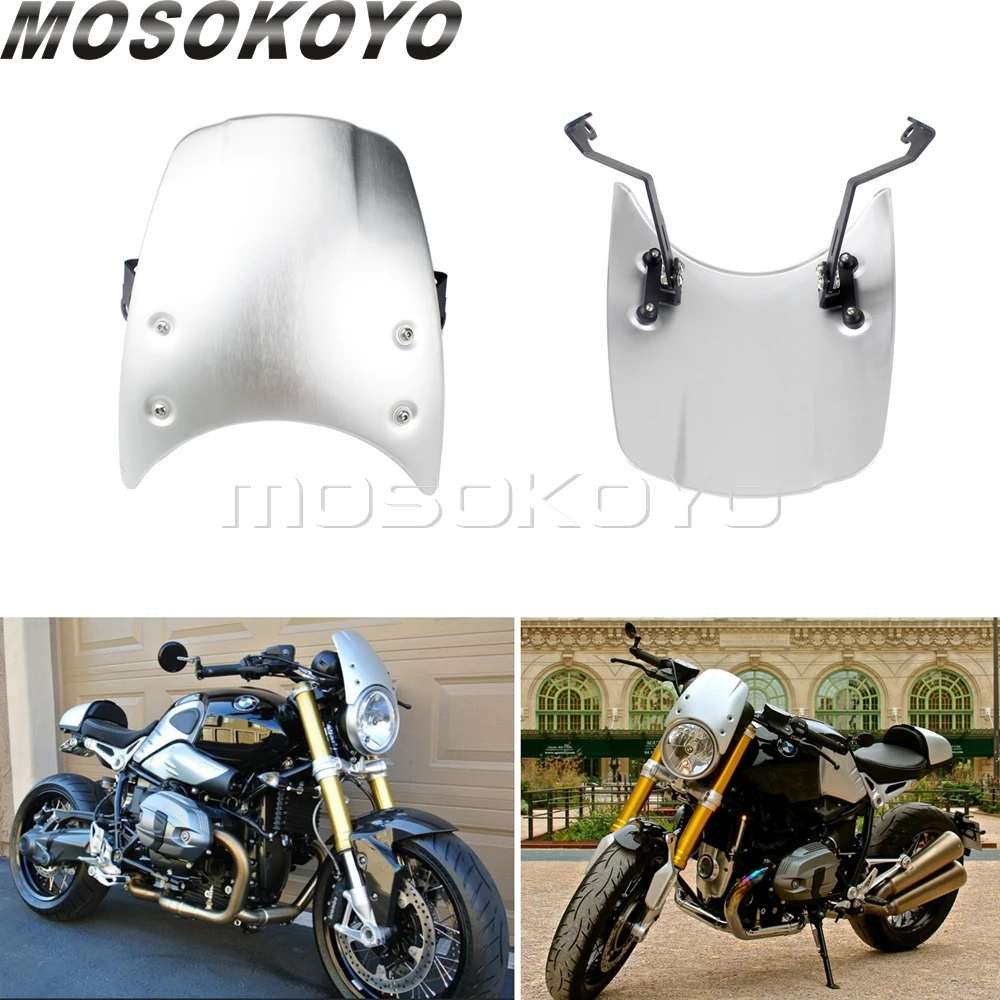 Для Мотоцикла BMW R NineT серебристое ветровое стекло алюминиевый ветровой экран