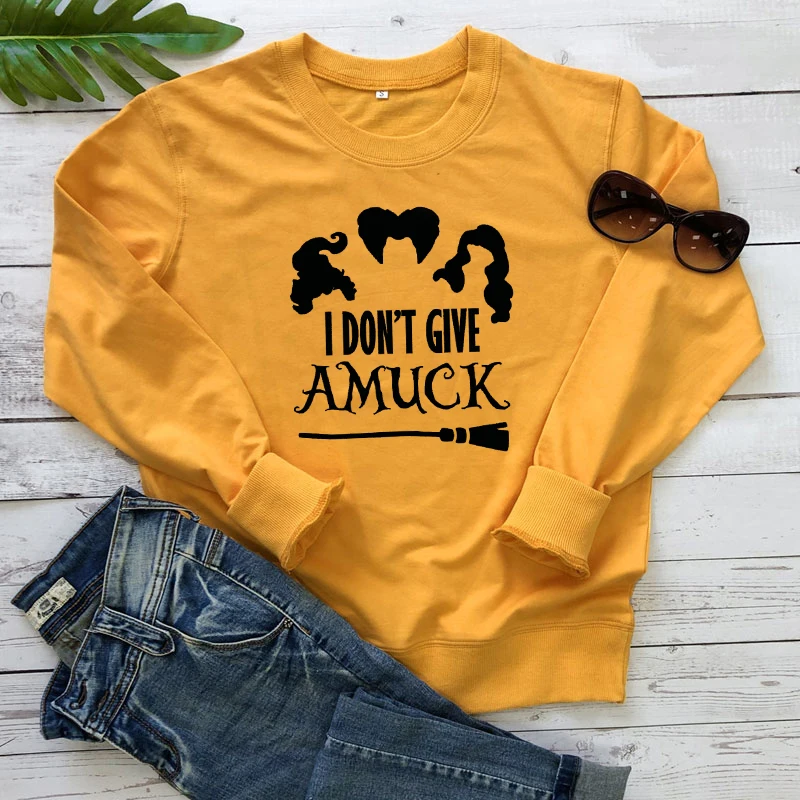 I Don't Give Amuck Sweatshirt Funny Women Halloween Party Gift Pullovers Autumn Holiday Graphic Witches Sweatshirts
I Don't Give Amuck Sweatshirt Funny Women Halloween Party Gift Pullovers Autumn Holiday Graphic Witches Sweatshirts