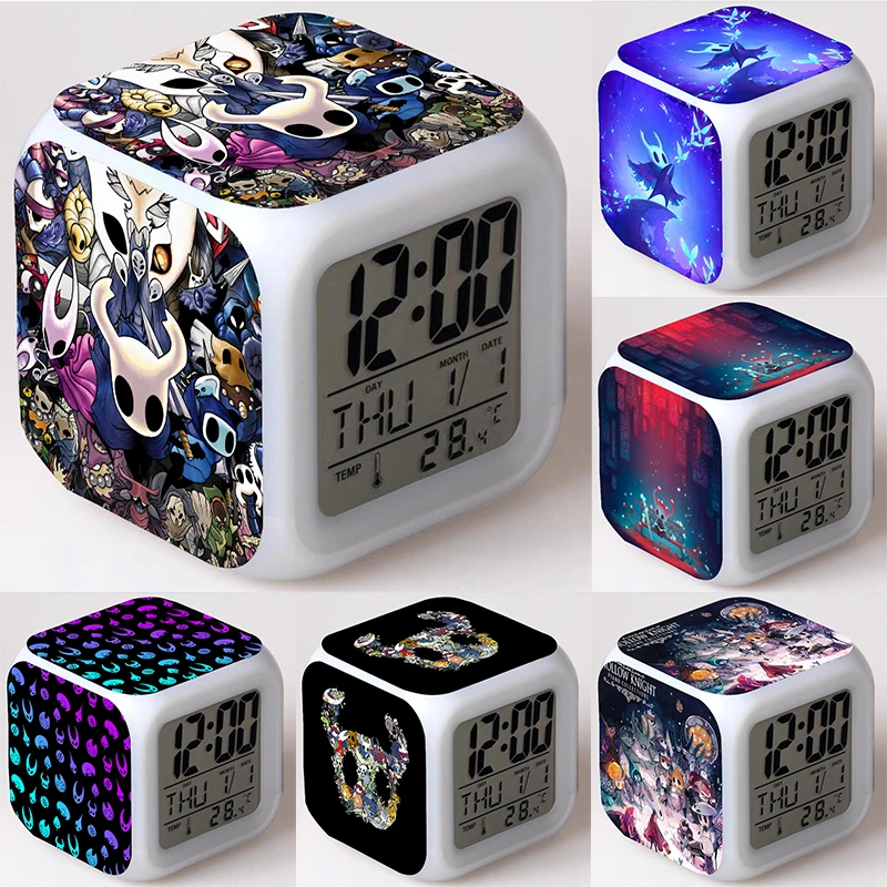 Hollow Knight Cartoon LED Clock Children Action Figures Toys Colorful Digital Alarm Led Light Clock Desktop Decoration Kids
Hollow Knight Cartoon LED Clock Children Action Figures Toys Colorful Digital Alarm Led Light Clock Desktop Decoration Kids