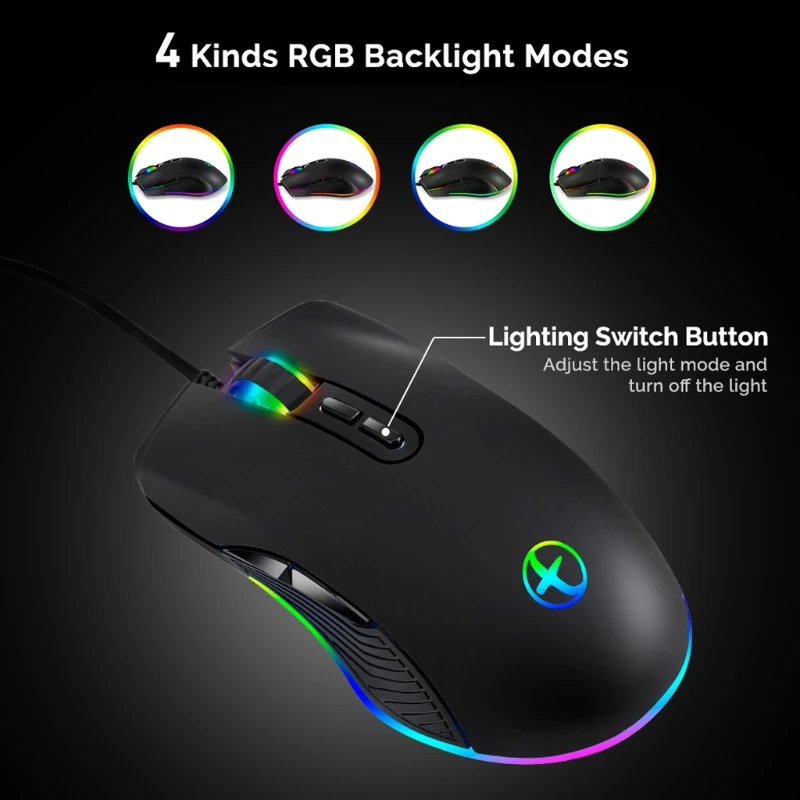 Type C Wired Mouse Optical Gaming USB C Mouse RGB LED Backlight for Laptop PC L4MD
Type C Wired Mouse Optical Gaming USB C Mouse RGB LED Backlight for Laptop PC L4MD