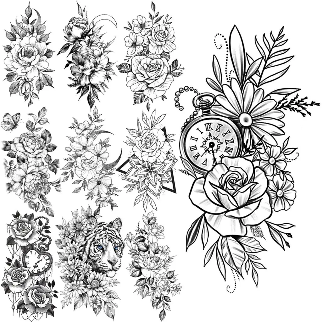 Small Compass Temporary Tattoos For Women Girls Realistic Tiger Butterfly Geometric Flower Fake Tattoo Sticker Waist Arm Tatoos
Small Compass Temporary Tattoos For Women Girls Realistic Tiger Butterfly Geometric Flower Fake Tattoo Sticker Waist Arm Tatoos