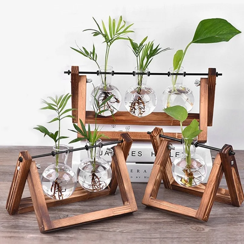 Hydroponic Vase Transparent Vase Glass Wooden Desktop Decoration Family Sturdy Beautiful Glass Bottle Vase
Hydroponic Vase Transparent Vase Glass Wooden Desktop Decoration Family Sturdy Beautiful Glass Bottle Vase