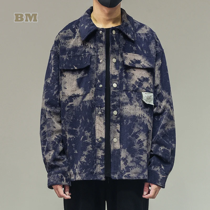 Japanese retro tie dye corduroy jacket Spring Autumn Streetwear Korean Style Loose coat men clothing fashion harajuku top
Japanese retro tie dye corduroy jacket Spring Autumn Streetwear Korean Style Loose coat men clothing fashion harajuku top