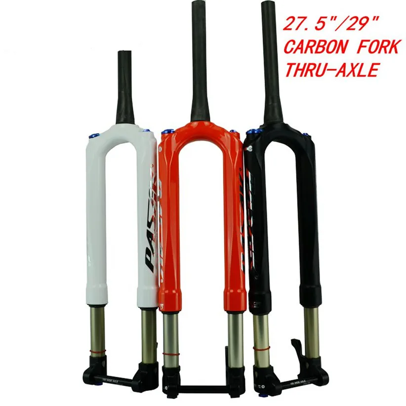 PASAK MTB Mountain Bike Bicycle Front Fork Carbon Fiber Suspension Oil/gas Fork 27.5/29inch Inverted Fork Thru-axis Spinal Canal
PASAK MTB Mountain Bike Bicycle Front Fork Carbon Fiber Suspension Oil/gas Fork 27.5/29inch Inverted Fork Thru-axis Spinal Canal