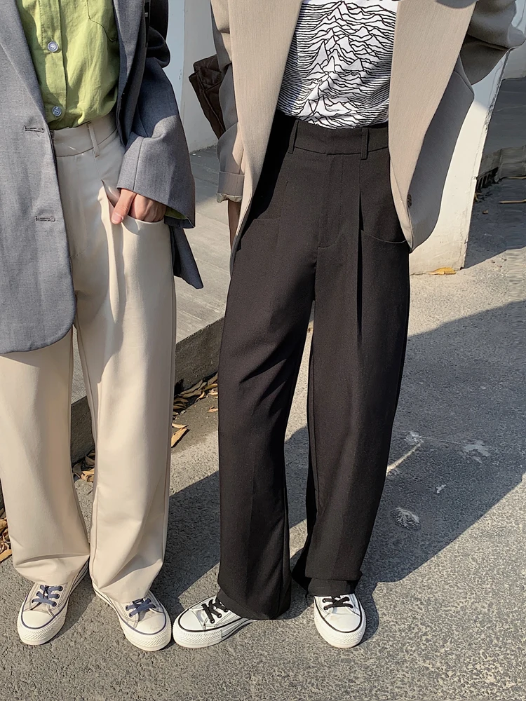 Casual Loose Women Suit Pants Pockets Full-length Straight Pants Female Elegant Trousers pantalon femme
Casual Loose Women Suit Pants Pockets Full-length Straight Pants Female Elegant Trousers pantalon femme