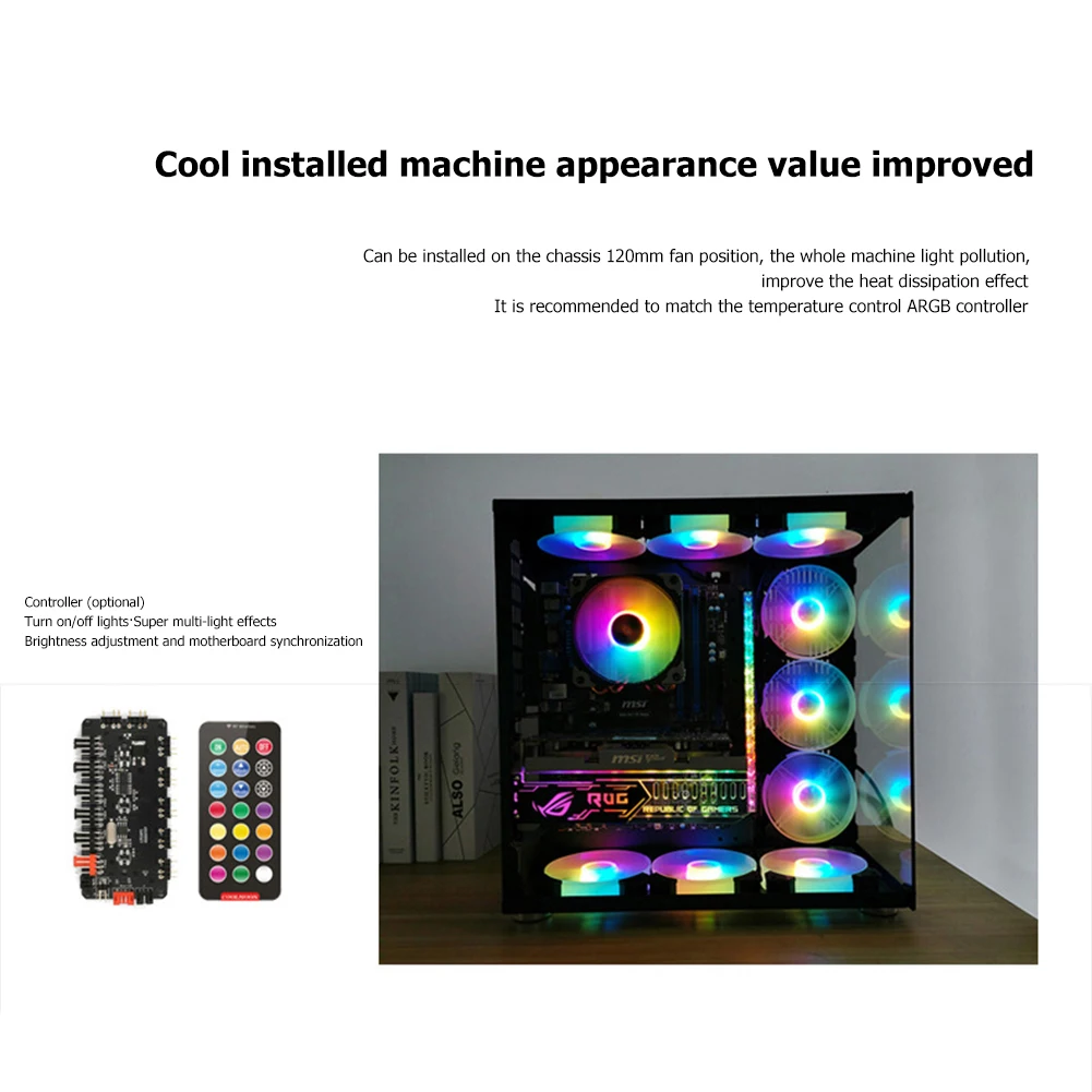 RGB Fan Computer Case PC Fan Adjust ARGB Cooling Fan 120mm Quiet Control AURA SYNC Computer Cooler Cooling RGB Case Fans
RGB Fan Computer Case PC Fan Adjust ARGB Cooling Fan 120mm Quiet Control AURA SYNC Computer Cooler Cooling RGB Case Fans