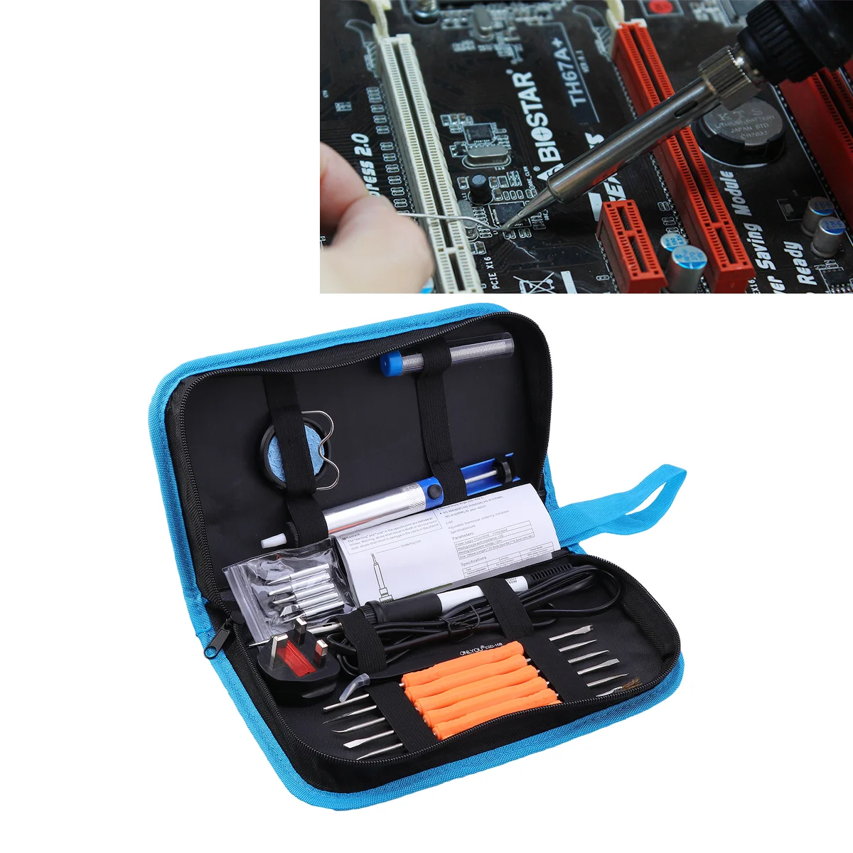 60W Adjustable Temperature Electric Welding Soldering Iron Tool Kit With UK Plug
60W Adjustable Temperature Electric Welding Soldering Iron Tool Kit With UK Plug