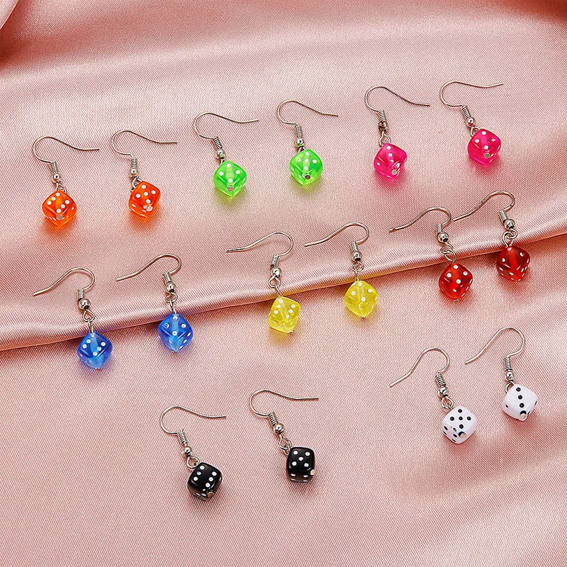 Fun 3D Dice Pendant Earring Tassel Casino Women Candy Color Personality Fun Jewelry Gift
Fun 3D Dice Pendant Earring Tassel Casino Women Candy Color Personality Fun Jewelry Gift