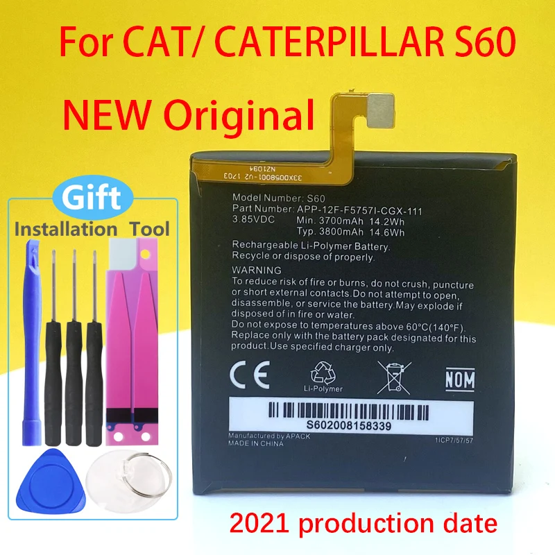 100% Original 3800mAh Battery For CAT S60 APP-12F-F57571-CGX-111 Phone Latest Production High Quality Battery+Tracking Number
100% Original 3800mAh Battery For CAT S60 APP-12F-F57571-CGX-111 Phone Latest Production High Quality Battery+Tracking Number