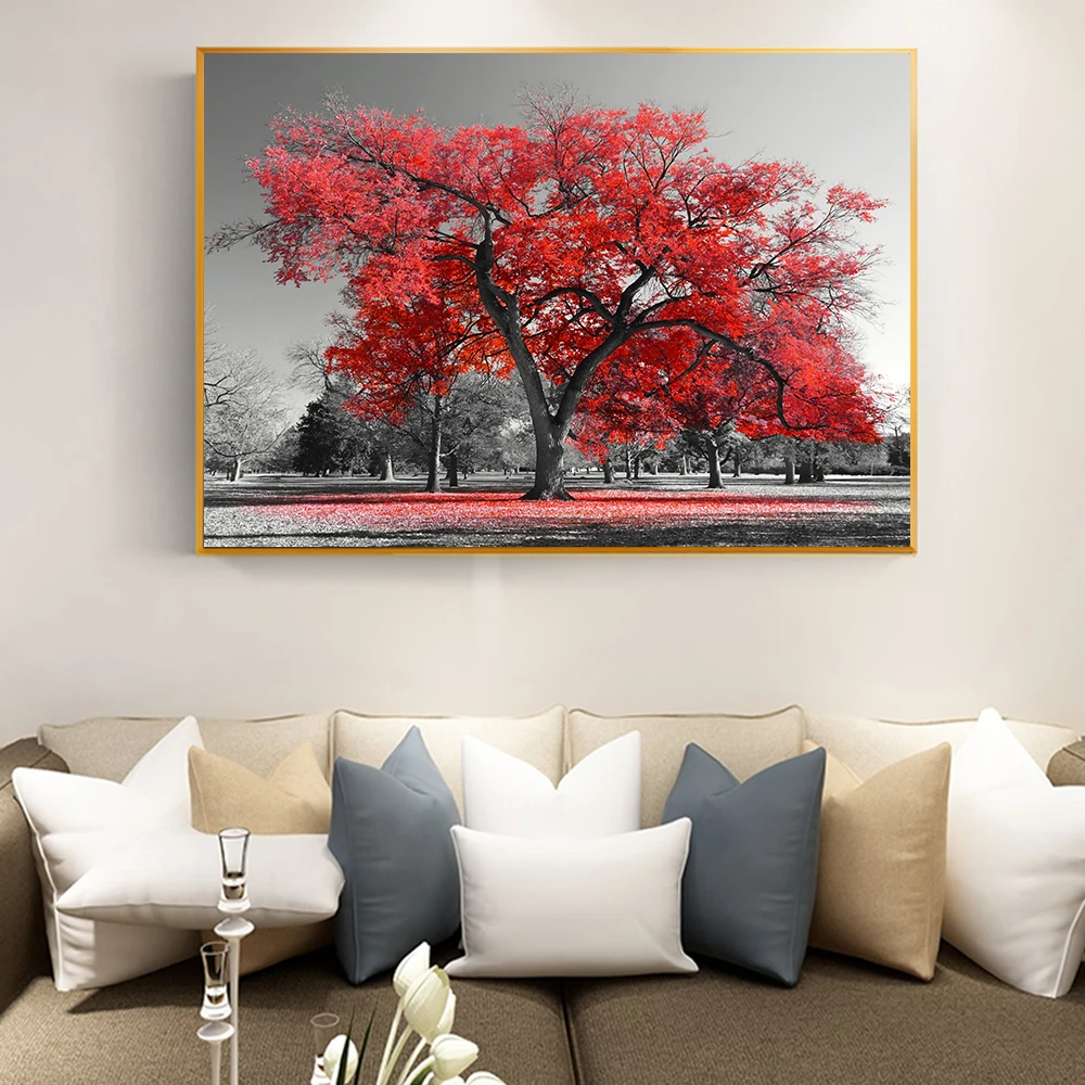 Red Yellow Black and White Maple Leaf Tree HD Print Wall Art Canvas Painting Pictures Living Room Decoration Posters and Prints 
Red Yellow Black and White Maple Leaf Tree HD Print Wall Art Canvas Painting Pictures Living Room Decoration Posters and Prints