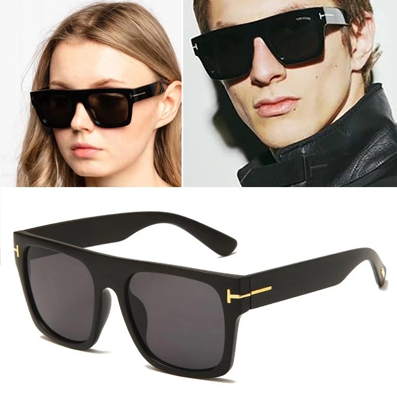 Прямоугольные солнцезащитные очки tom tf для женщин и мужчин брендовые