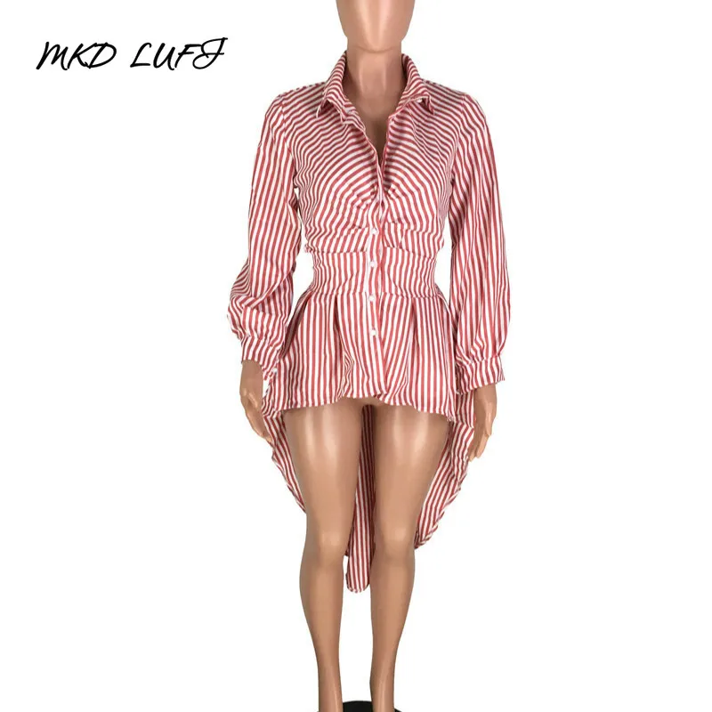 Striped Long Sleeve Asymmetrical Blouses Women Buttoned Turn Down Collar Casual Blouse Tops Workwear Plus Size
Striped Long Sleeve Asymmetrical Blouses Women Buttoned Turn Down Collar Casual Blouse Tops Workwear Plus Size