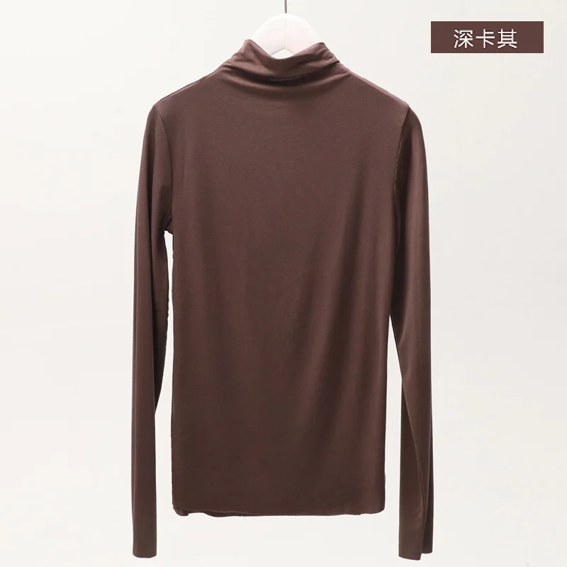 Korean Autumn Cotton Long Sleeve T-shirt Female Slim Seamless Turtleneck Tshits Plus Size XXL Ladies Tops Office Lady T Shirts
Korean Autumn Cotton Long Sleeve T-shirt Female Slim Seamless Turtleneck Tshits Plus Size XXL Ladies Tops Office Lady T Shirts