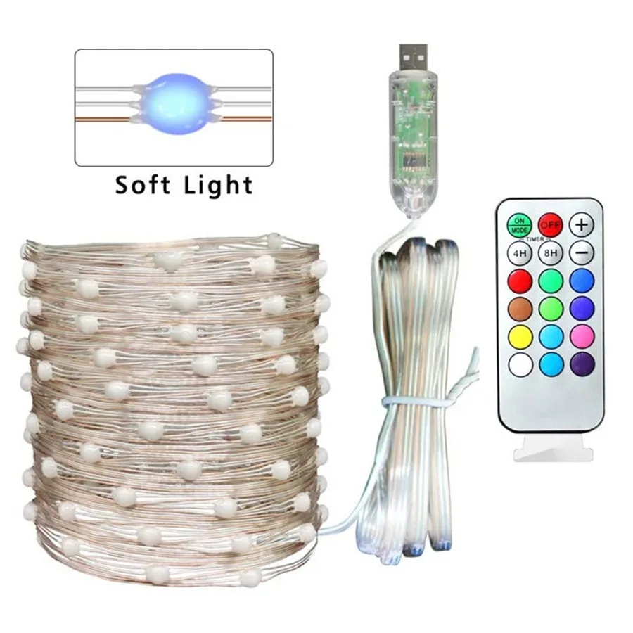 20M Smart RGB Christmas Tree Fairy Light Garland Copper Wire LED String Light With Remote For Home Wedding Party Decoration
20M Smart RGB Christmas Tree Fairy Light Garland Copper Wire LED String Light With Remote For Home Wedding Party Decoration