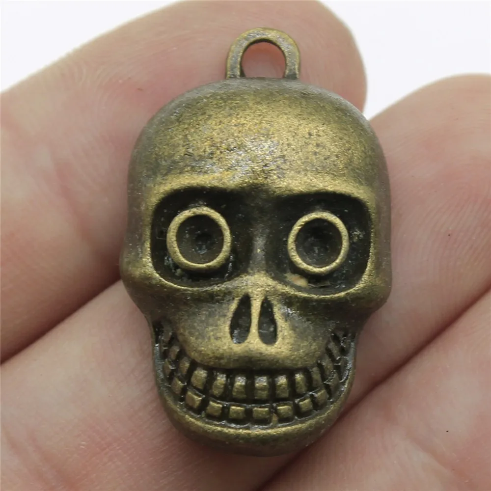 WYSIWYG 4 шт. 32x19 мм Подвески в виде черепа для изготовления ювелирных изделий винтажная фурнитура для ювелирных изделий античного цвета бронзы
WYSIWYG 4 шт. 32x19 мм Подвески в виде черепа для изготовления ювелирных изделий винтажная фурнитура для ювелирных изделий античного цвета бронзы