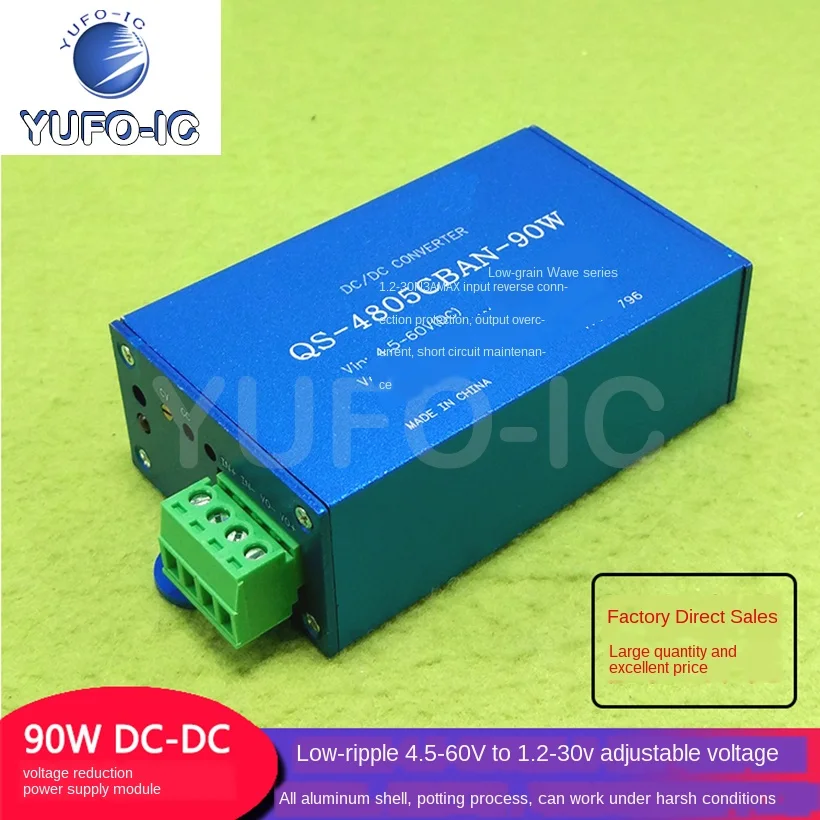 Free Ship 2pcs DC-DC Voltage Reduction Power Supply Module 90W Low-Ripple 4.5-60V Go 1.2-30V Voltage Adjustable
Free Ship 2pcs DC-DC Voltage Reduction Power Supply Module 90W Low-Ripple 4.5-60V Go 1.2-30V Voltage Adjustable