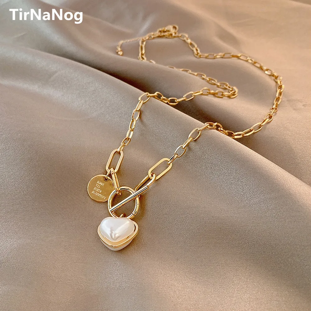 Baroque Pearl Necklace Restoring Ancient Ways Of Fashion Geometry Heart-shaped Sweater Chain Clavicle Chain Women Jewelry Gifts
Baroque Pearl Necklace Restoring Ancient Ways Of Fashion Geometry Heart-shaped Sweater Chain Clavicle Chain Women Jewelry Gifts
