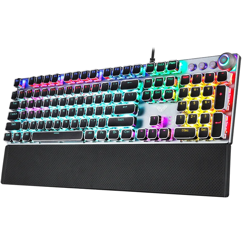 Steampunk Backlit Mechanical Keyboard Vintage Black Blue Switch LED Computer Gamer Macro Rotating Gaming Keyboards
Steampunk Backlit Mechanical Keyboard Vintage Black Blue Switch LED Computer Gamer Macro Rotating Gaming Keyboards