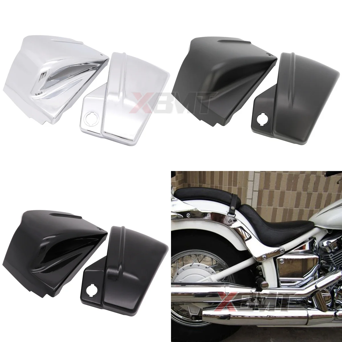 

Motorcycle Battery Cover Side Frame Protection For Yamaha Dragstar V-Star 400 650 650A XVS650 XVS400 XVS650A