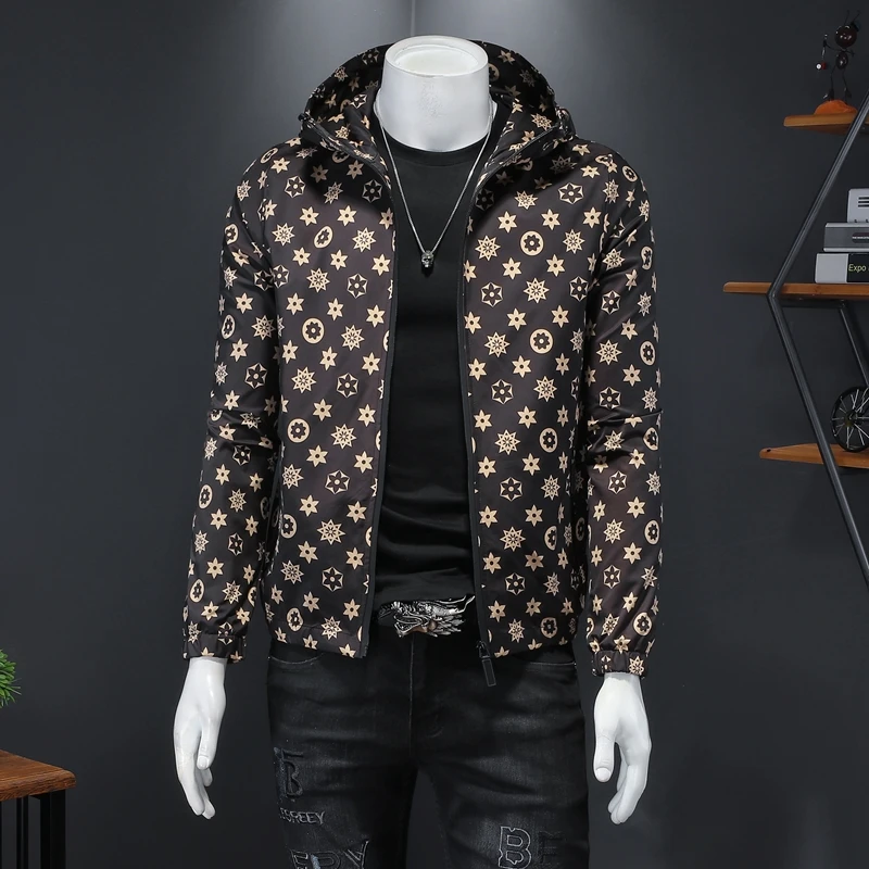 High Quality Men Baseball Jacket Hooded Fashion Designer Classic Dots Print EU Brand Male Outerwear Bomber Coat Clothing J2705
High Quality Men Baseball Jacket Hooded Fashion Designer Classic Dots Print EU Brand Male Outerwear Bomber Coat Clothing J2705
